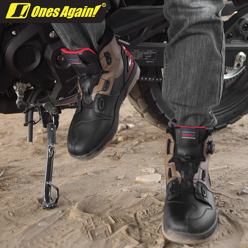 Men's Boots Motorcyclist Boots Women Protective Waterproof and Shock-absorbing Anti-slip Outsole Collision Prevention Moto Gear