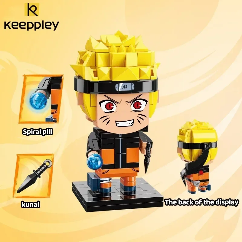 Keeppley Naruto Building Blocks Cartoon Characters Square Head Educational Toys Assembly Model Ornaments Birthday Gift