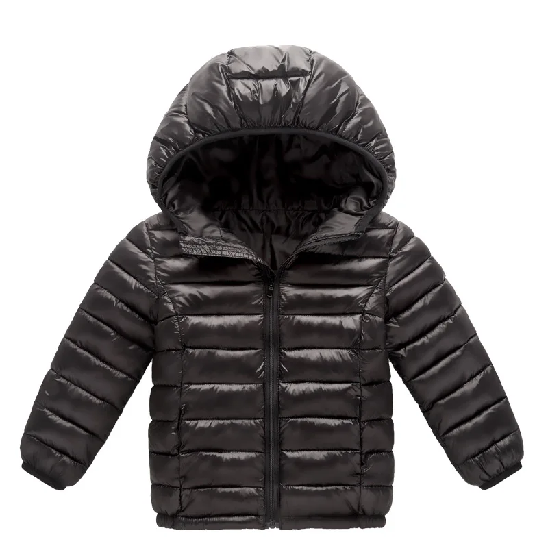 Big Kids Thin Down Jackets Autumn Coats Girls Boys Clothing Children Hooded Cotton Outerwear Teenager Warm Snowsuit 2-12 Years