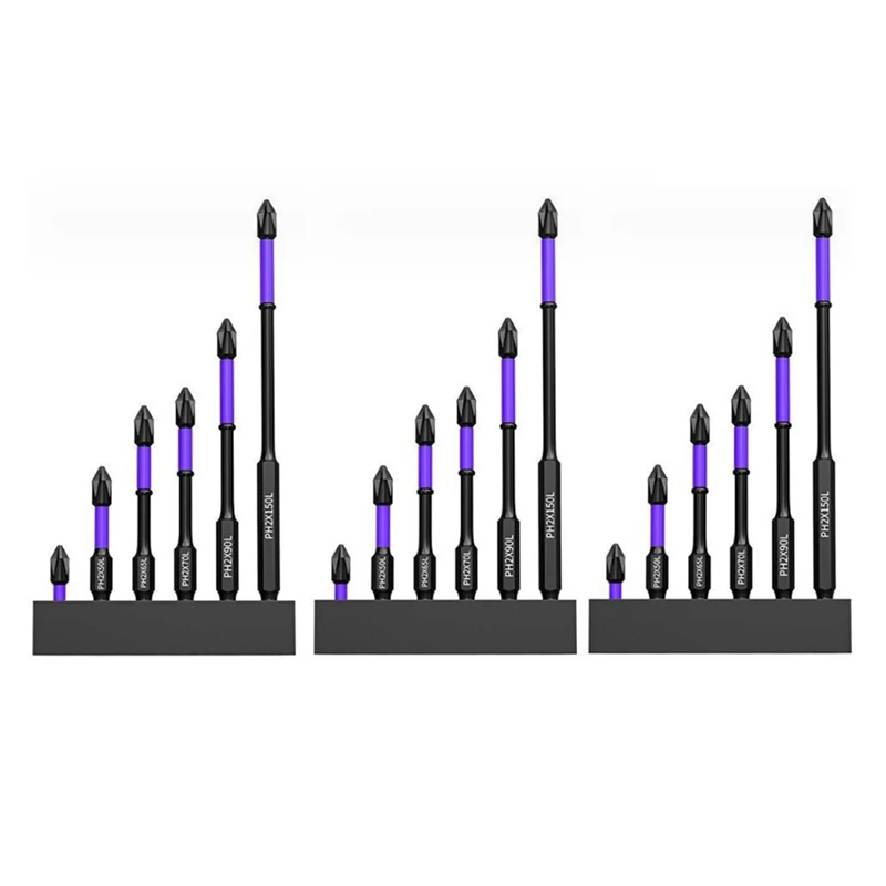 

D1 Anti-Slip And Shock-Proof Bits Screwdriver Bits, High Hardness And Strong Magnetic Bit, Super Strong Screwdriver 3Set Durable