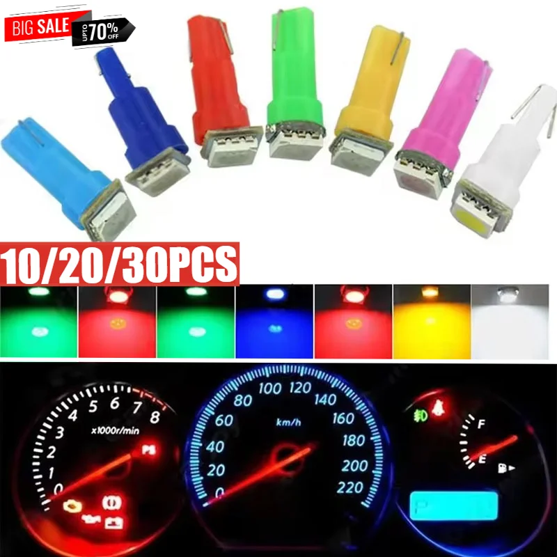 10/20/30PCS Car Dashboard LED Conversion Kit: 5050 Dashboard Bulbs, 24V DC Car Modification Accessories