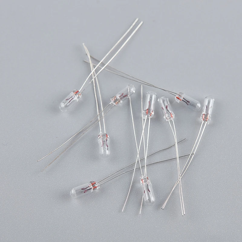 Mini ampoule en tungstène, 10 pièces, 3mm ~ 5mm 1.5V 2V 3V 6V 9V 12V 24V moteurs bles, filament de riz in347