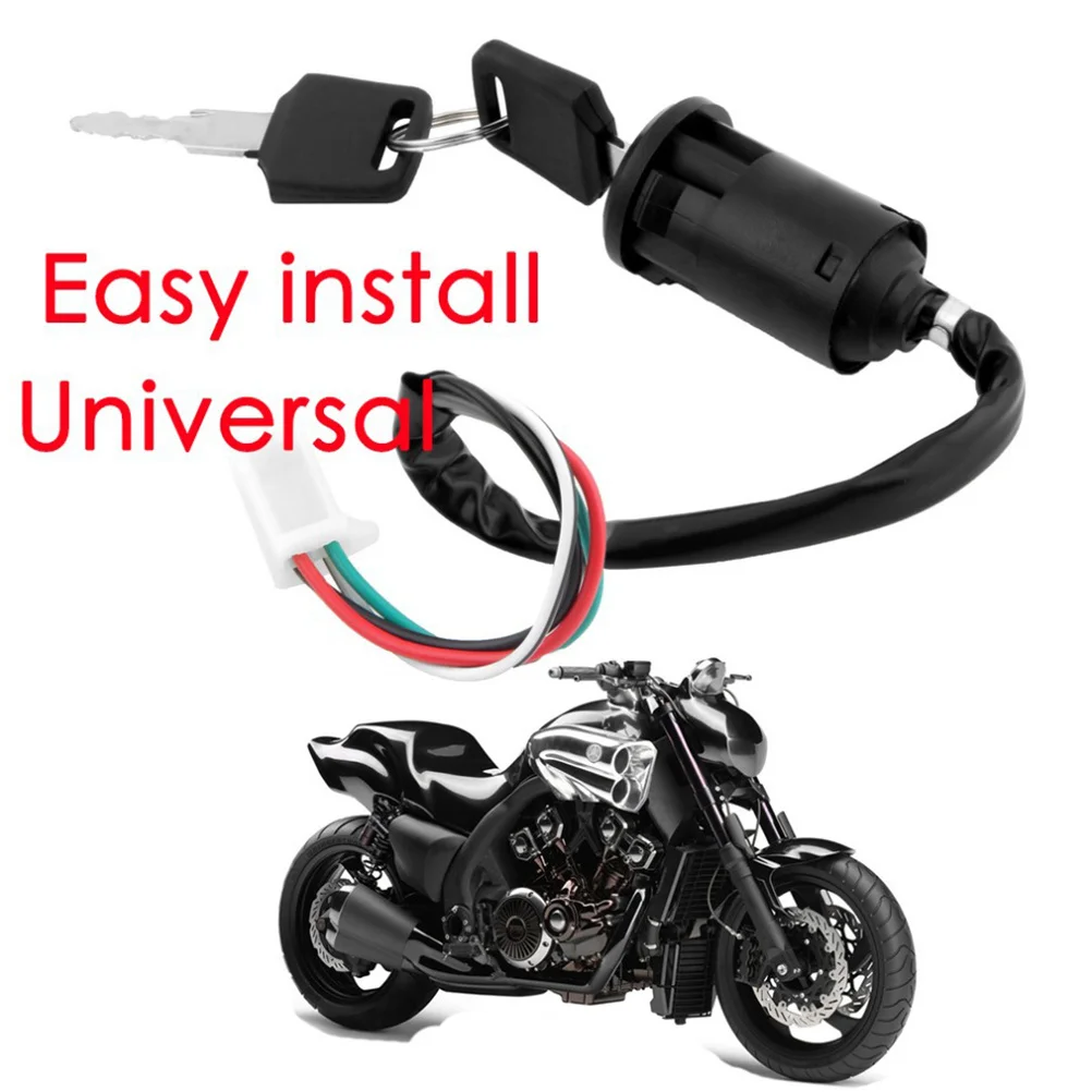 

Lock Cylinder 30.5Cm Ignition Starter Plastic Key-Coded Starter For Atv Pocket Bike Dirt Scooter Switch Relay