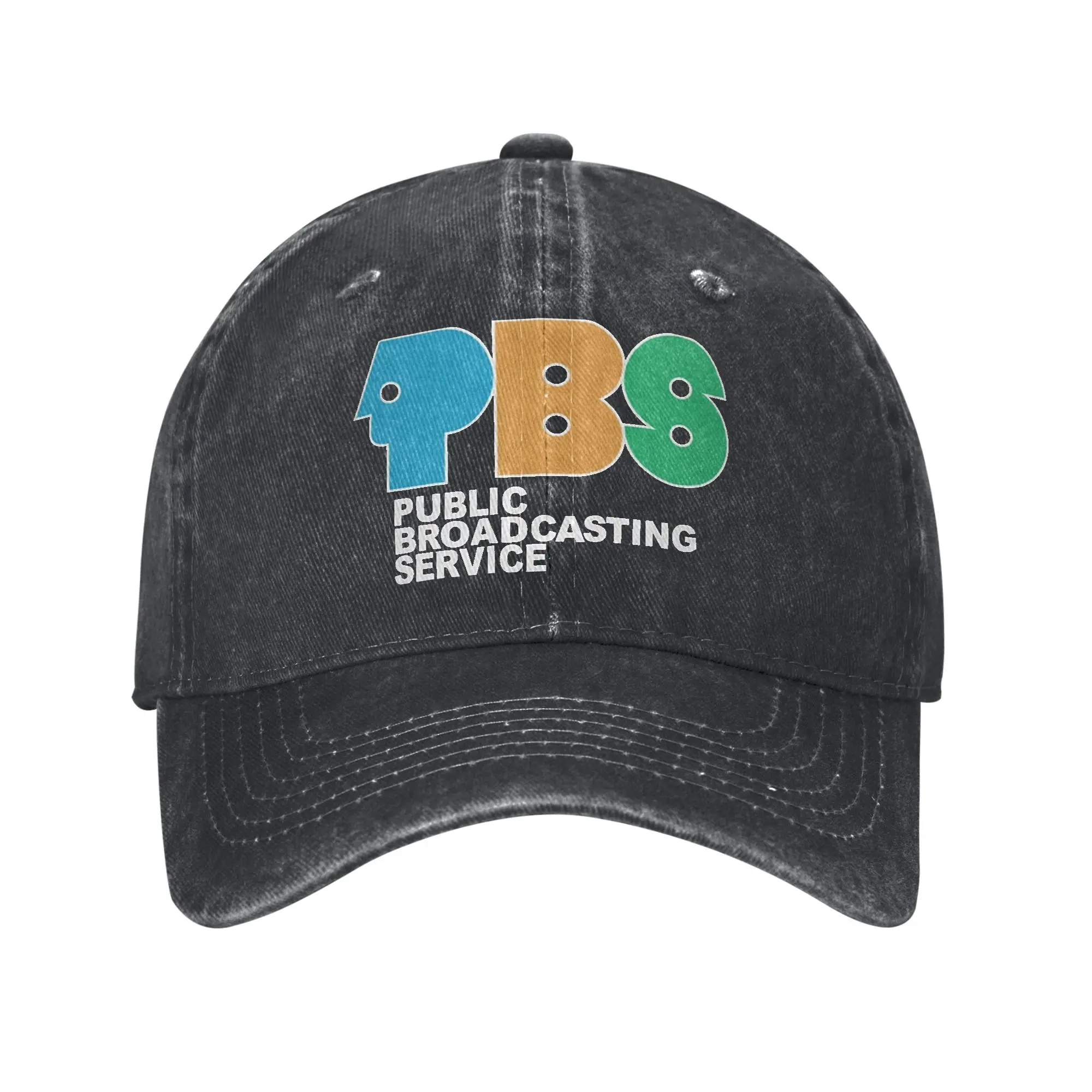 洗浄野球帽 PBS ロゴ夏トラック運転手帽子ユニセックスティーン用ヴィンテージ屋外ジム太陽野球帽