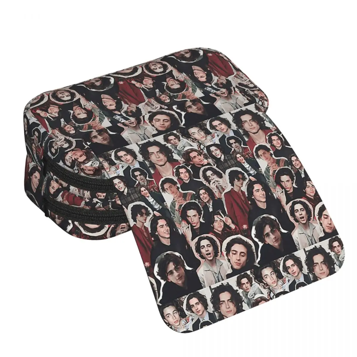 Timothee Chalamet Collage Edit Pencil Case for Students School Pen Box Pencil Bag Stationery Supplies Pen Holder Bag