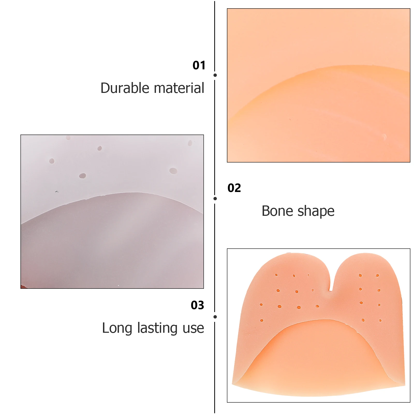 

4pcs 4 Pairs Anti-wear Covers Lightweight Durable Ballet Shoes Pads Silica Gel Tiptoe Cover Foot Toe Cushion Pointed Shoe Plug