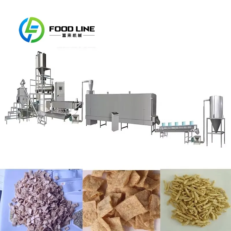 Customized Automatic Soya Chunk Extruder Machine Soy Protein Isolate Nugget Making Line Commercial Food Processing Equipment