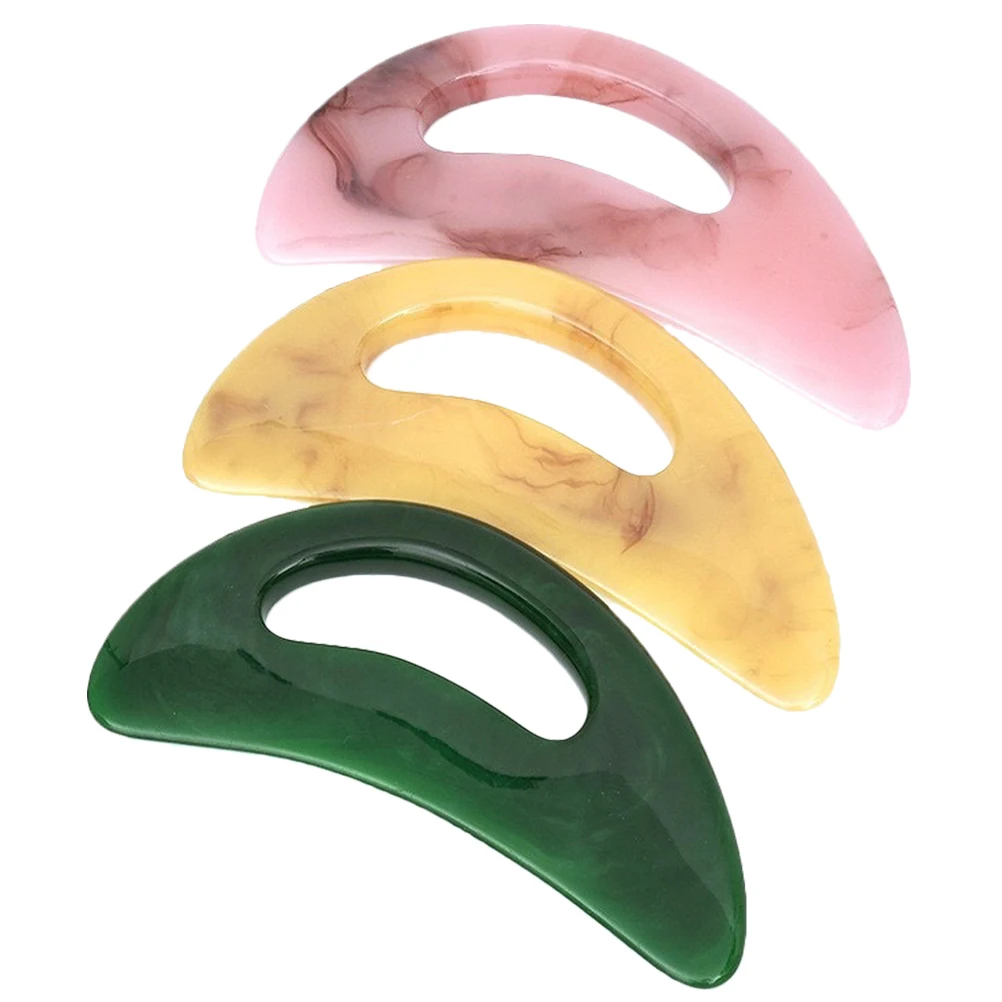 

3 Pcs Scraping Board Facial Massager Tool Massaging for Spa Scraper Body Face Resin Tools