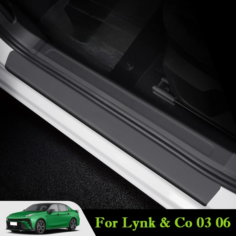 

Наклейка на порог автомобиля, защитная наклейка для Lynk & Co 03 06, полоса порога багажника автомобиля, водонепроницаемая защитная пленка против царапин