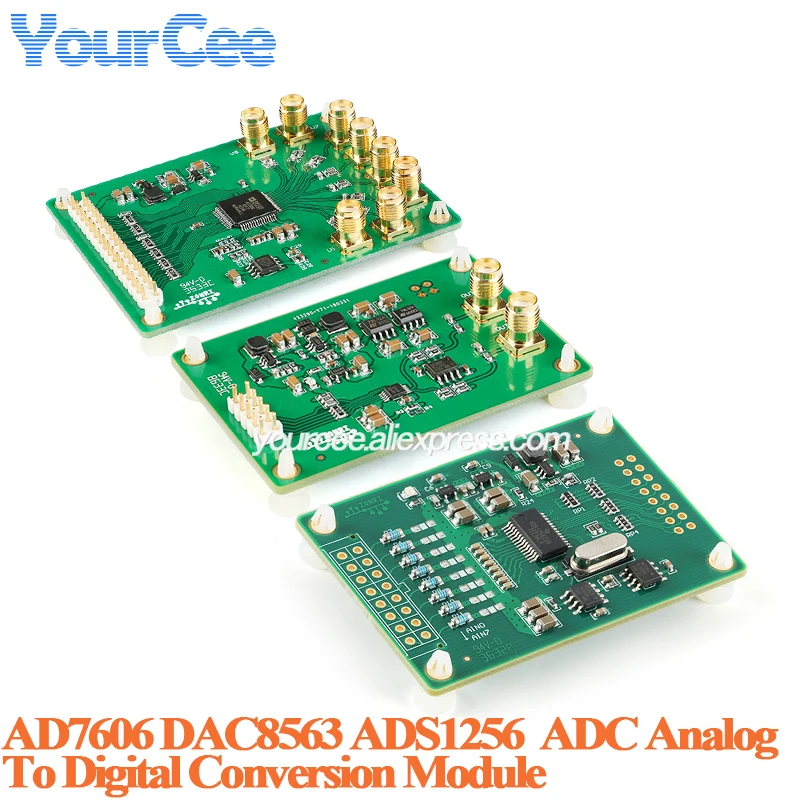 ADS1256IDB Analog To Digital ADC Conversion Module ADS1256 IDB 24 Bit AD7606 8 Channel 16Bit DAC8563 16Bit Data Acquisition PCB