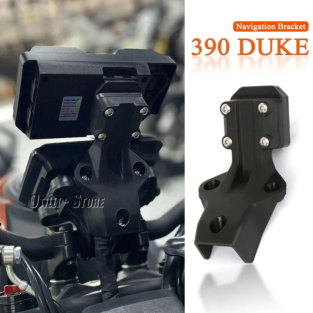 

2024 2025 For 390 Duek 390 DUKE GPS Navigation Holder Mount Phone Bracket Motorcycle Accessories Black 390Duke 390DUKE