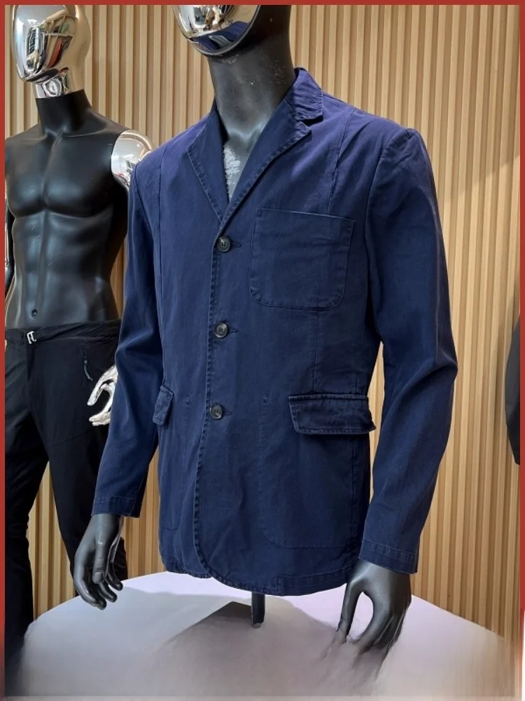 

American Sle Casual Men's Busin Suit Jaet New Fall Basic Versatile High End Cotton Pure Fabric Faion Urban Wear