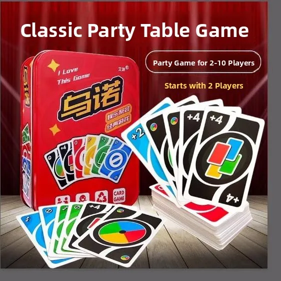 

Adult Casual Party Game Card Full Set Tabletop Card Game PVC Material Iron Box Packaging Social Gathering Entertainment