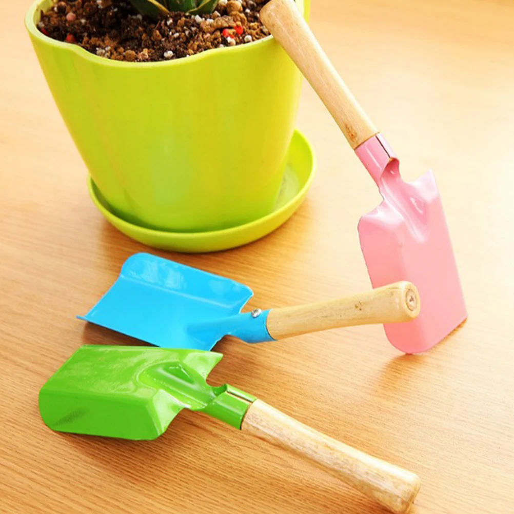 

3 Pcs Wooden Hand Shovel for Planting Durable Small Size Centimeter Marks Easy Storage Garden Tools Scoop Shovel Plastic