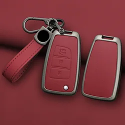 Zinc Alloy Car Flip Key Case Cover for Hyundai Elantra Solaris Tucson I30 I35 I40 KONA Genesis Santa Fe Azera Holder Shell