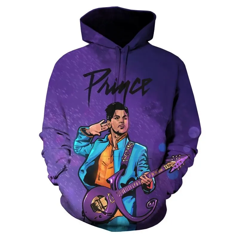 Prince Rogers Nelson 3D Print Hoodies Men Women Hooded Sweatshirts Oversized Harajuku Pullovers Y2k Tracksuit Tops Male Clothing