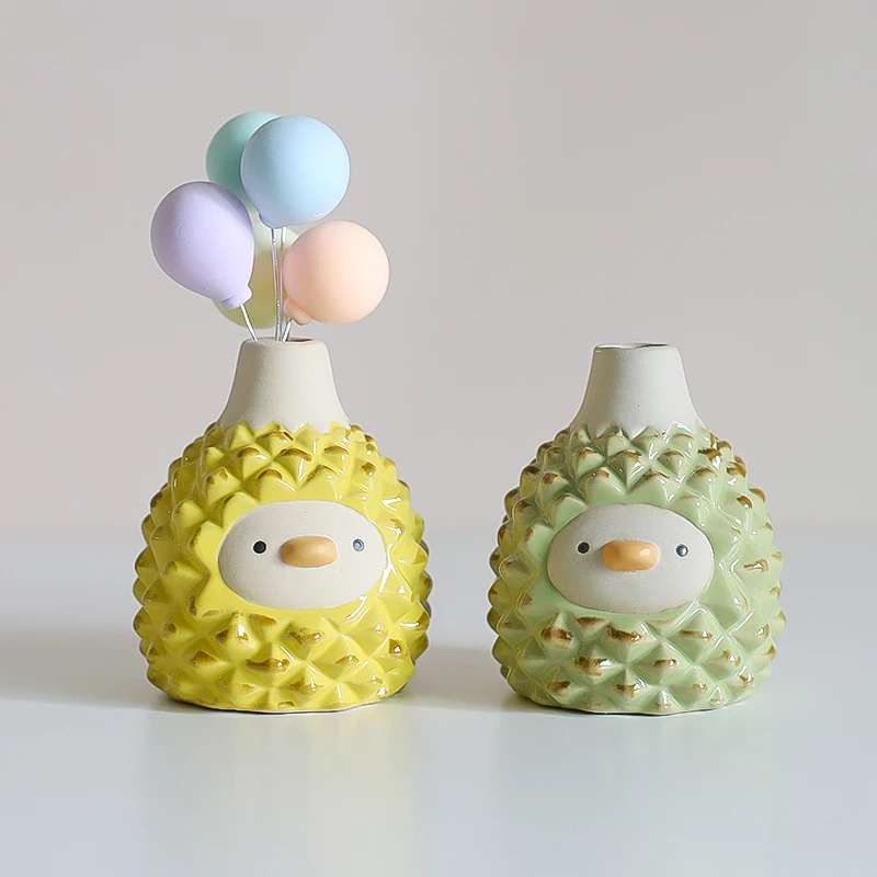 

New Attractive Durian Flowerpot, Duck Figurine Shape Flower Pot, Small Lovely Bud Vases, Plant Pots for House Decoration