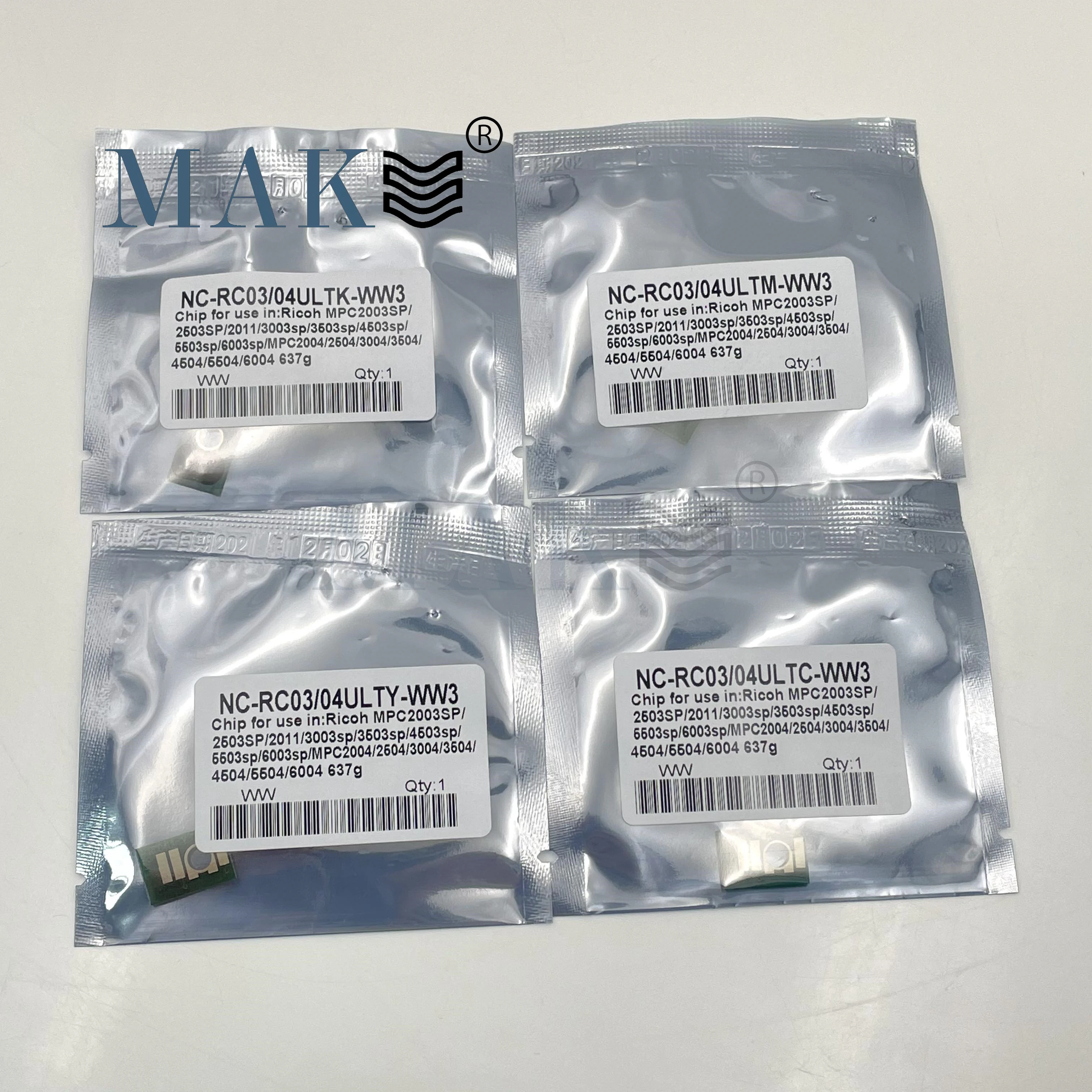 

20X тонер-чип для Ricoh MP C2011 C2003 C2503 C3503 C3004 C3504 C4503 C5503 C4504 C5504 C6003 C6004