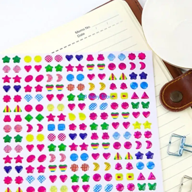 

29EE Repeat Paste Sticker Mug Window Eco-Friendly Sticker for Toddler Girls Nails Ear