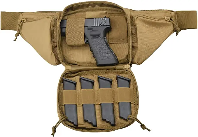 Concealed Carry Pistol Fanny Pack Waist Bag Gun Holster Men Women Gun Carrier Handgun Airsoft Case