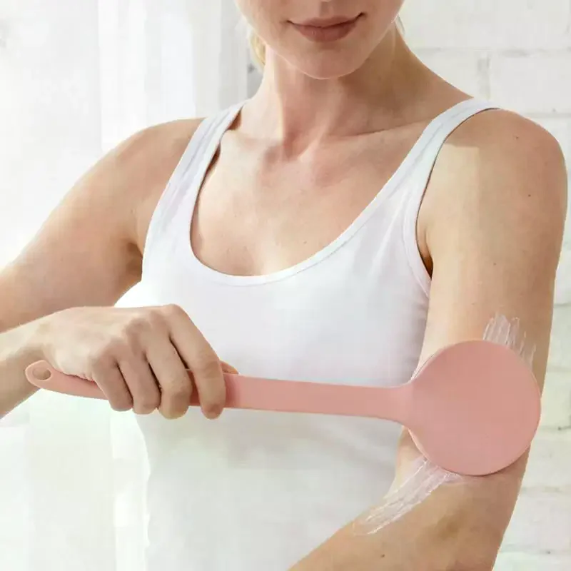 Multi-Function Lotion Sunscreen Ointment Applicator Long Handle Body Cleaner Shower Brush Free Back Applicator Skin Care Tool Ou