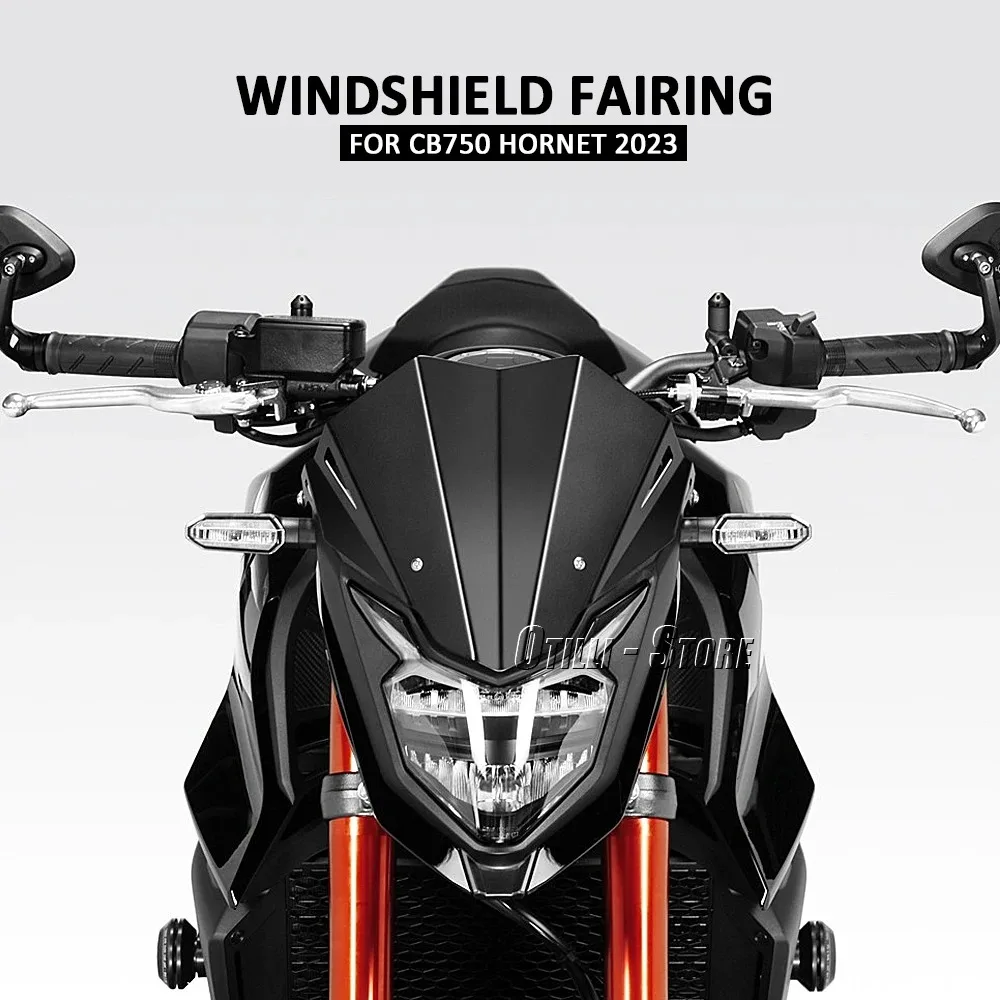 New Motorcycle Accessories Aluminum Black Windscreen Windshield Wind Shield Deflector For HONDA CB 750 Hornet CB750 HORNET 2023