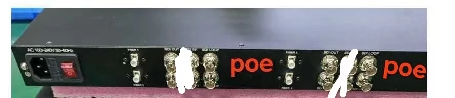 4-Channel 12G SDI Video Input   with 4 Ethernet Ports ， rack receiver DC Power LC Fiber Optic  transmitter Receiver