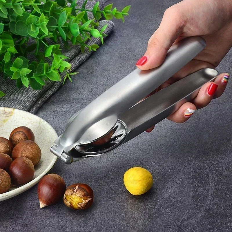 Stainless Steel Chestnut Opening Machine Nut Cracker Sheller Walnut Pliers Chestnut Cutter Opener Kitchen Gadgets Accessories image 5