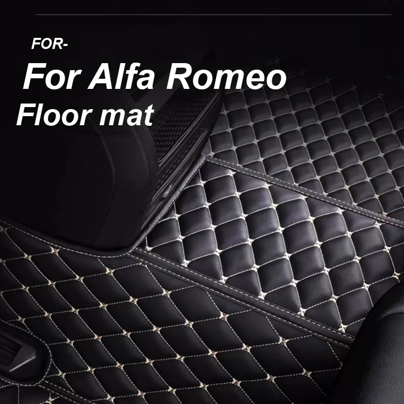 

LUXURY Car floor mats for Alfa Romeo Stelvio 2017 2018 2019 2020 Custom auto foot Pads automobile carpet cover