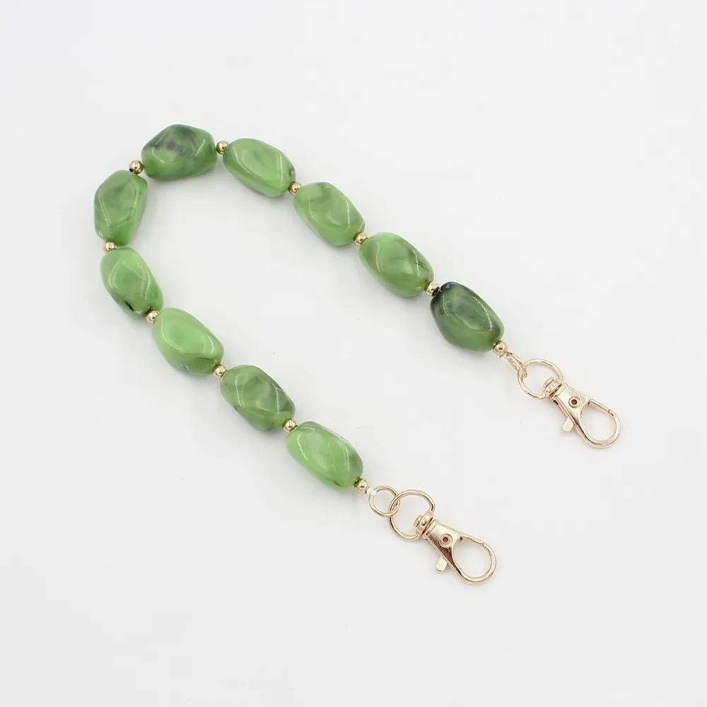 Gold Lobster Clasp Acrylic Bag Handle Irregular Shape Chain Structure Bag Handle Chain Detachable Design Replacement Purse Strap