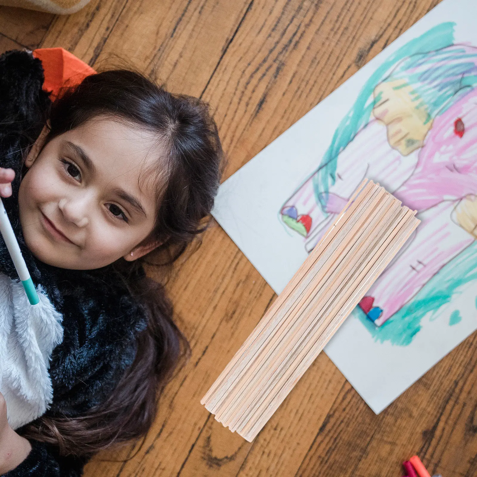 

50Pcs Balsa Wood Sticks 30Cm Square Doweling Rods Basswood Natural Woodcraft Sticks DIY Craft Supplies Unfinished