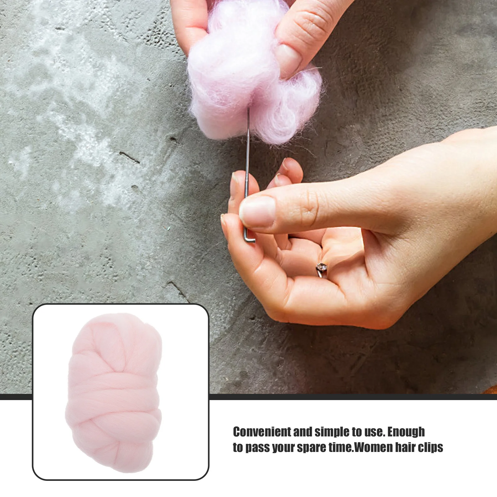 

Needle Felting Wool Kit Convenient Crafts Making Kit Delicate Felt Craft Decors Wool for Felting DIY Felt Crafts Accessories