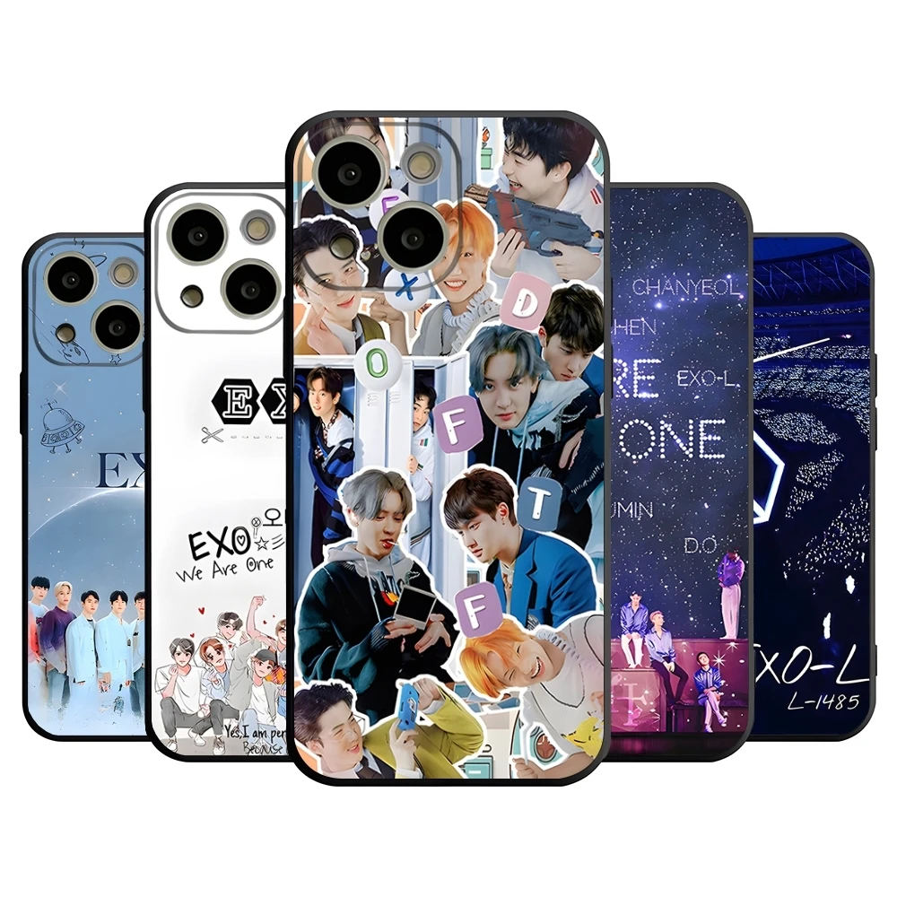 Kpop EXO Phone Case For 14 Pro Max For Apple Iphone 16 15 Po Max 12 Mini 11 13 Pro Xr X Xs 8 7 Plus Back Cover