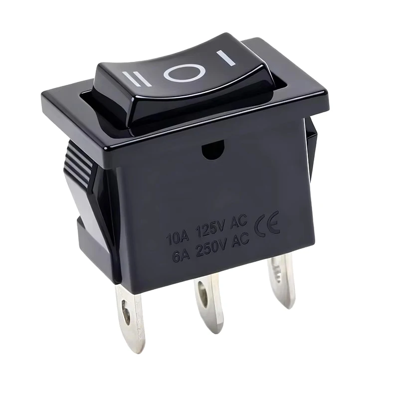 15x21mm KCD1 Mini Rocker Switch ON/OFF/ON 3 Position 2PCS 3 Pin  6 Pin AC 250V/6A 125V/10A Black DPDT for Car Boat Marine