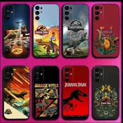 Dinosaur World J-Jurassic P-Park Phone Case For Samsung S25,S24,S21,S22,S23,S30,Ultra,S20,Plus,Fe,Lite,Note,10,9,5G Black Cover