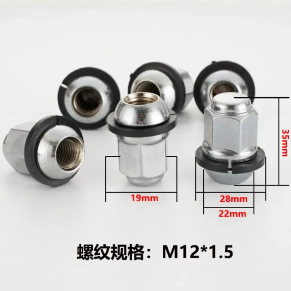 

20pcs Iron Ring Wheel Lug Nuts Screws for Honda Accord Odyssey Civic Fit CR-V M12x1.5 | Hex 19mm | Thick 35mm