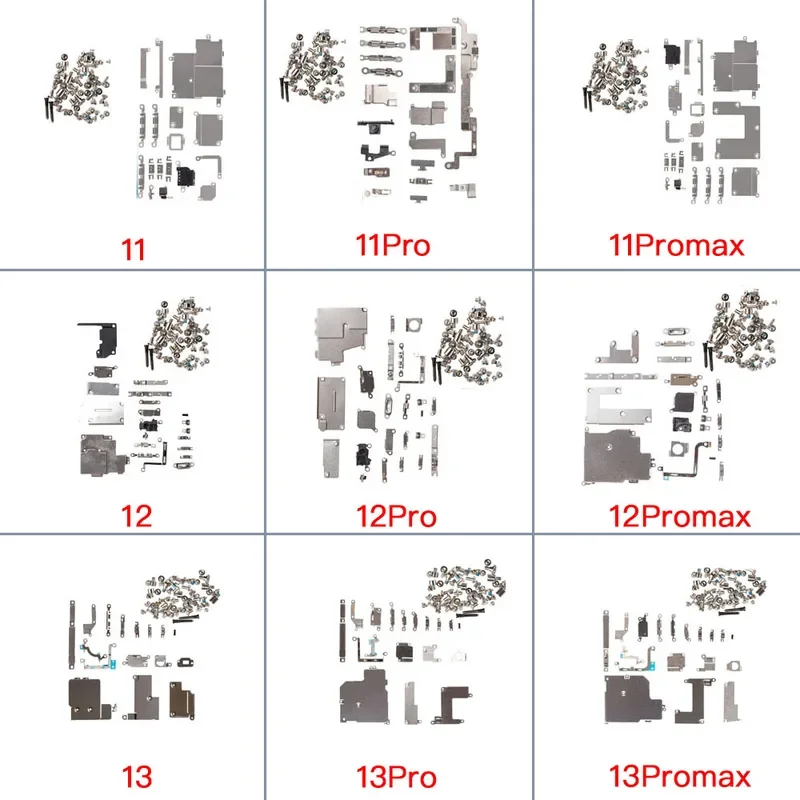 

Inner Small Parts Replacement For iPhone 11 12 13Mini Pro Max Metal Bracket Holder And Full Screw Set