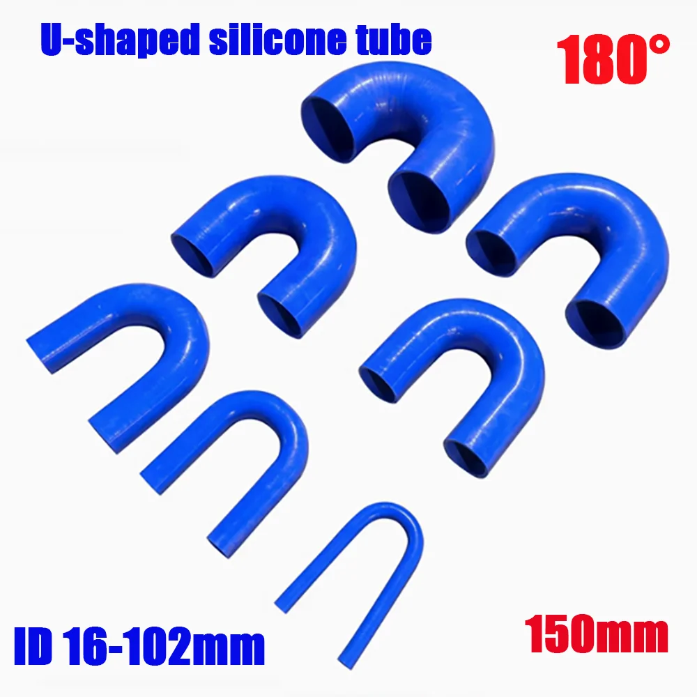 

U-Shaped Silicone Hose 180 Degree High Temperature Resistant Hose Modification Turbocharger Intake Pipe Intercooler Pipe 150mm