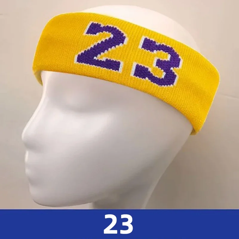 Cotton Athletic Headband Number 24 Elastic Sweatband Protection Basketball Tennis Sport Adult Kids Gym Fitness Sweat Hair Band