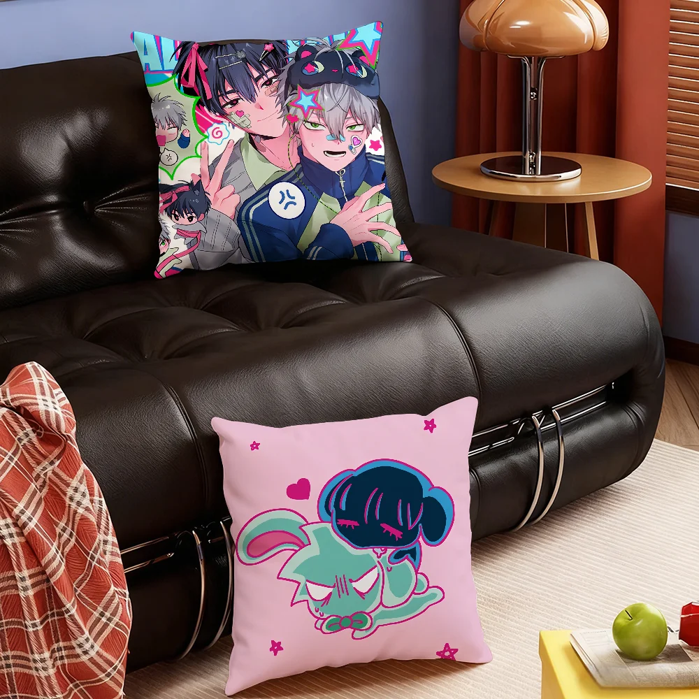 Cartoon A-Alien Stage Ivan Till Pillow Case Bedroom Sofa Living Room Backrest Decoration Square Cushion Nap Time