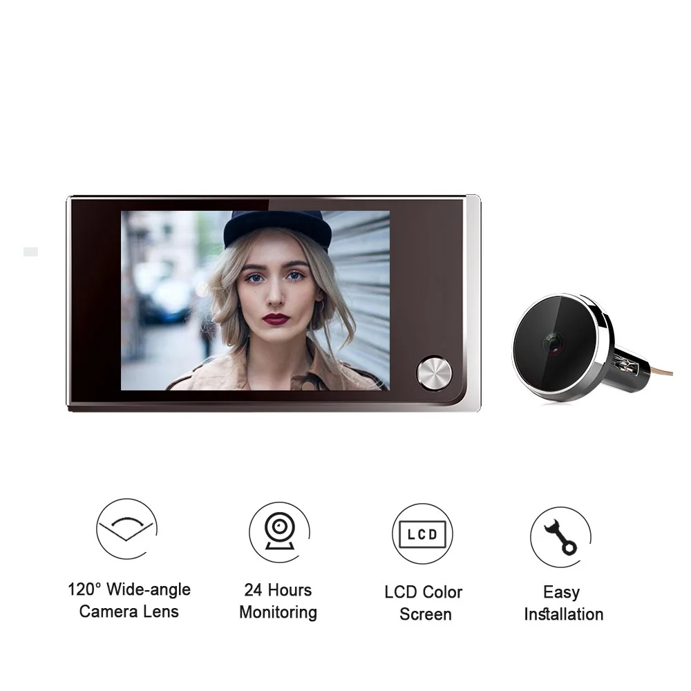 Top 3,5 Zoll Video Türklingel Grad Guckloch Viewer Video Auge Türklingel Smart Home Outdoor-Kamera Monitor visuelle Türklingel