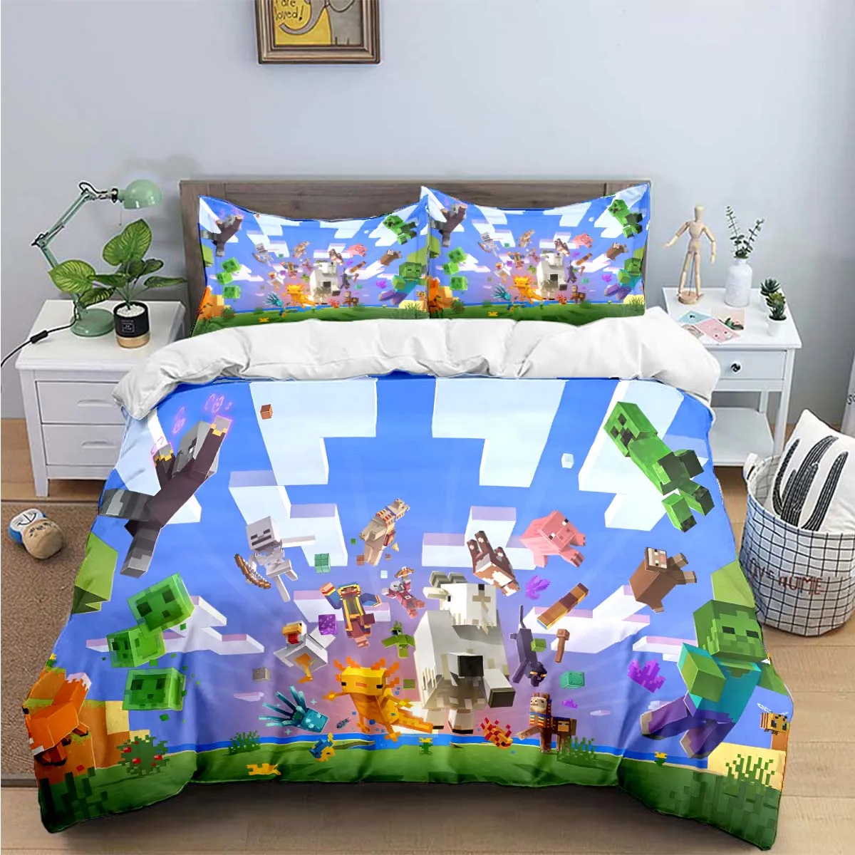 

Hot 3D Popular Sandbox Games Print Bedding Sets Bed Supplies Set Duvet Cover Bed Comforter Set Bedding Set Luxury Gift