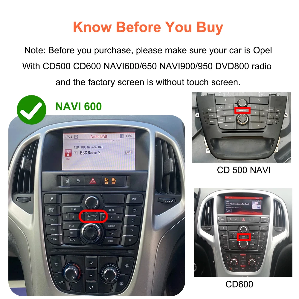 Bonroad Carplay Android Auto Retrofit Adapter Voor Vauxhall Opel Astra J Cascada Insignia A Meriva B Mokka X Zafira Tourer GTC