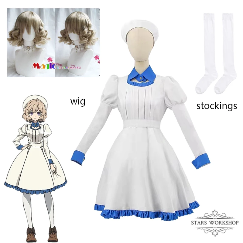 Anime Comic Invented Inference Iwanaga Kotoko Cosplay Costumes Women White Fancy Dress Uniform Girls Skirt Suit For Halloween