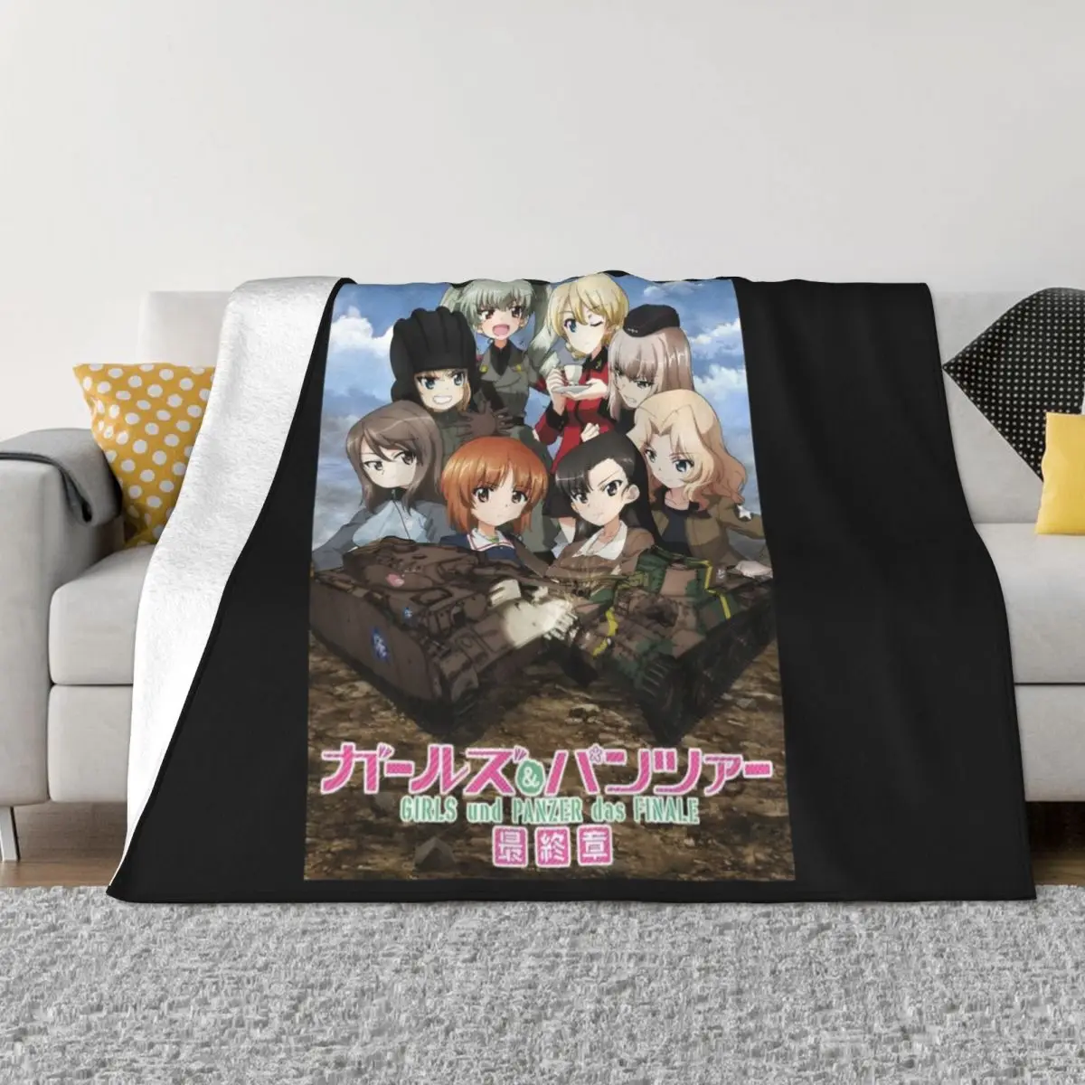 

Women Men Girls Und Panzer The Finale Retro Vintage Throw Blanket Dorm Room Essentials Blankets For Sofas