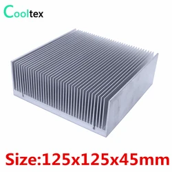 (High power) 125x125x45mm Aluminum HeatSink Heat Sink Radiator for Electronic LED Power Amplifier COOLER cooling
