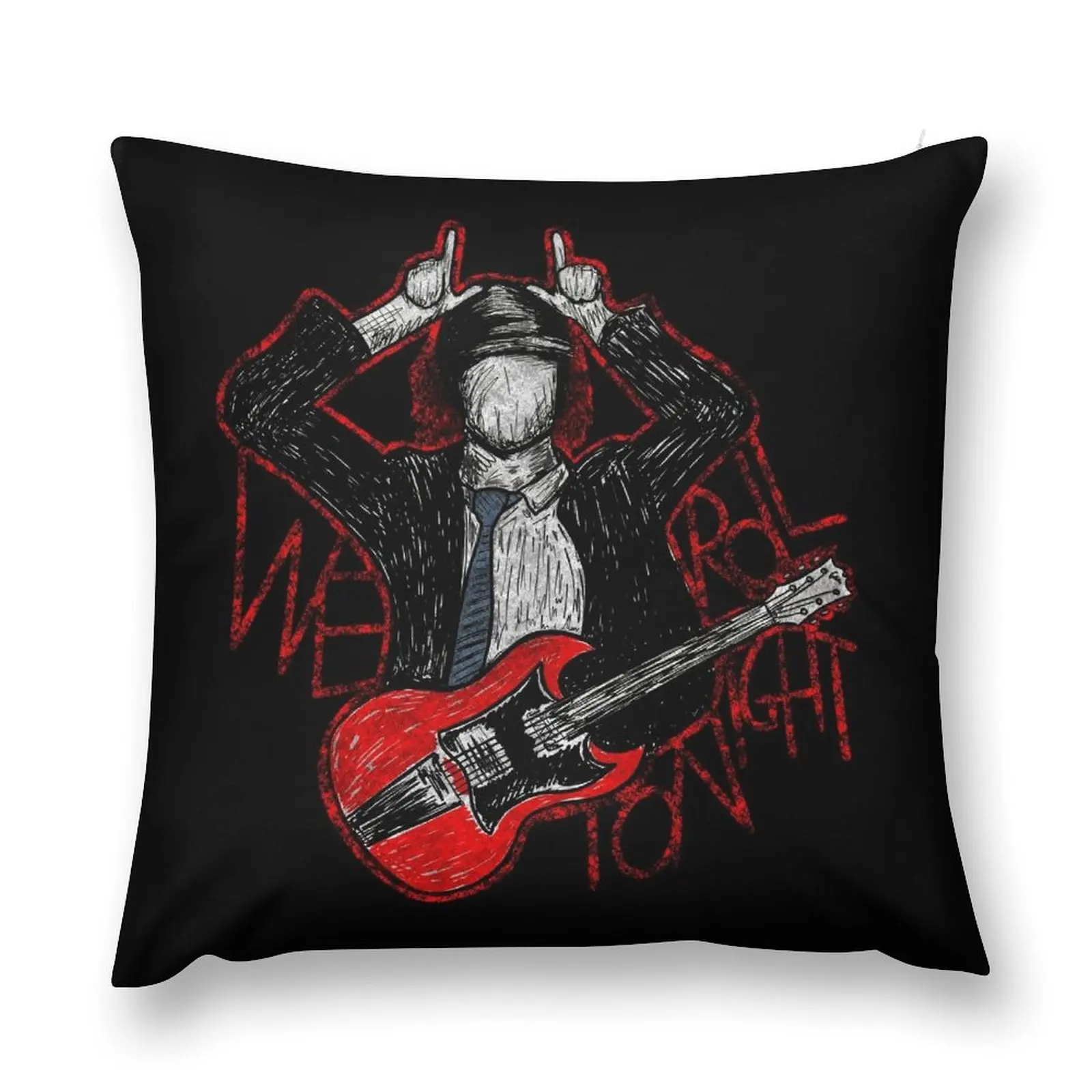 AC/DC Angus Young Rock Band Music Throw Pillow Pillowcase Cushion Pillows Aesthetic Ornamental Pillow pillow