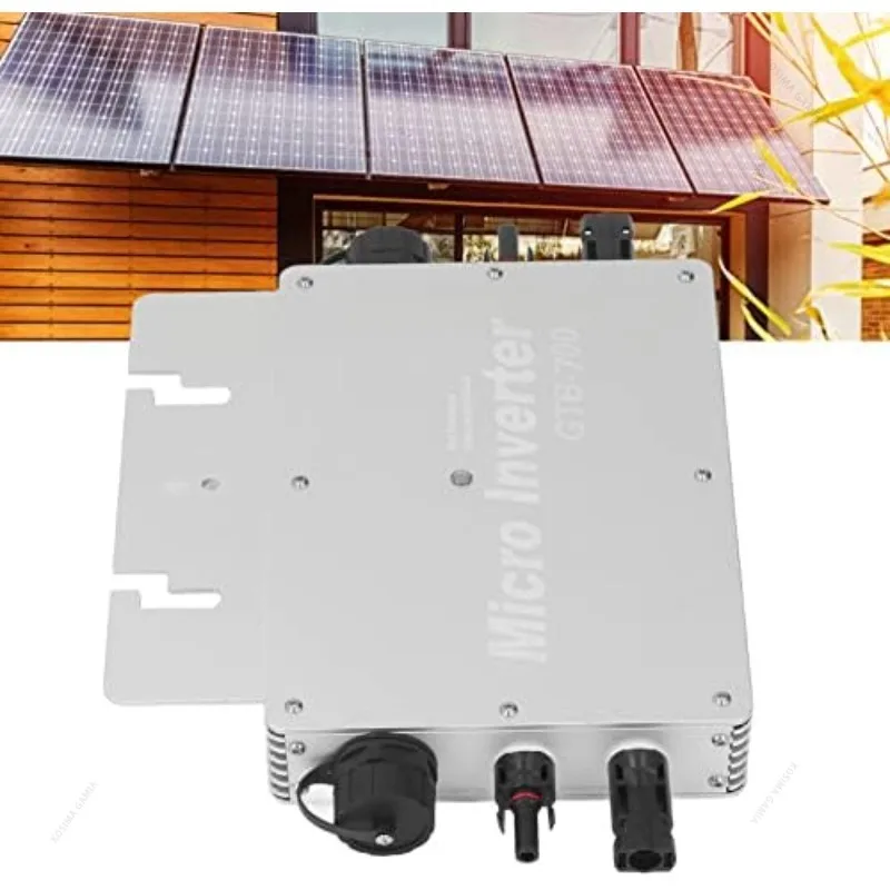 800W MPPT Grid Tie Micro Solar Inverter 22-50VDC Input Built-in WiFi Remote Monitor120/230V AC IP65 Waterproof Home Solar System