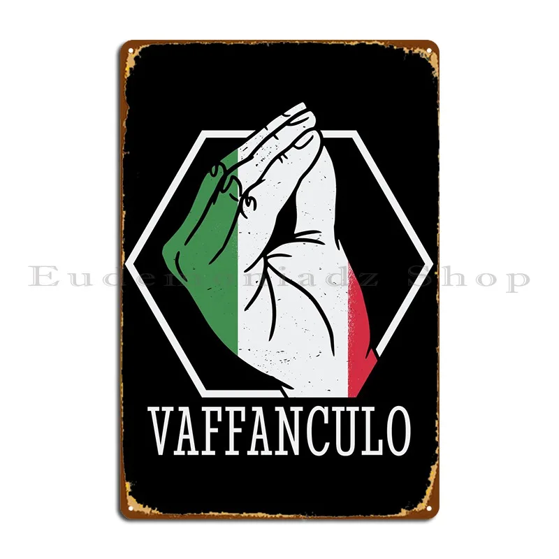 Funny Italian Italy Vaffan Metal Plaque Poster Personalized Wall Pub Cinema Bar Rusty Tin Sign Poster