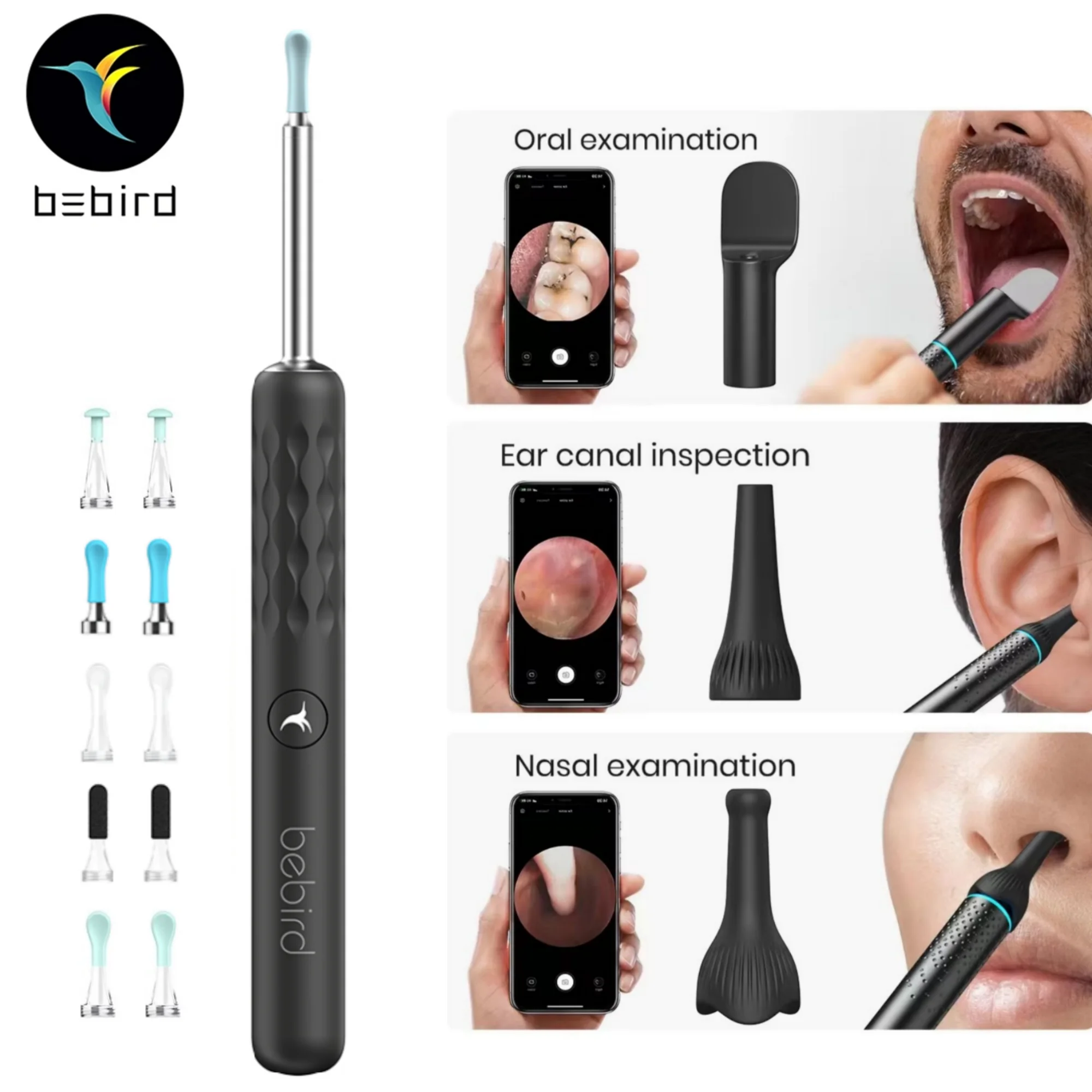 Bebird Ear Cleaner Ultra Minifit Ear Wax Removal Tool Mini Nose Mouse Examine HD Camera Earpick Otoscope Personal Health Care